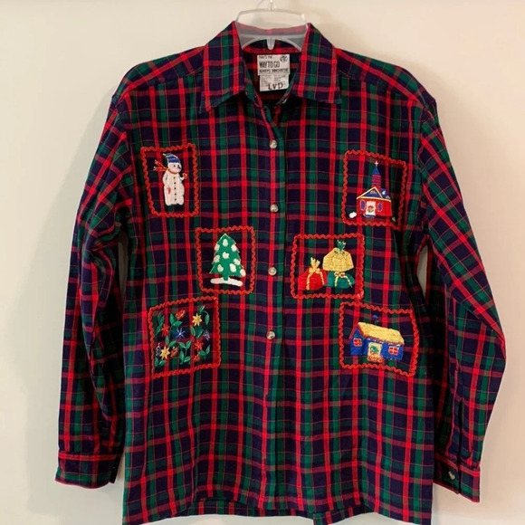 That’s The Way To Go - Always Innovative, small plaid Christmas shirt - Picture 1 of 6